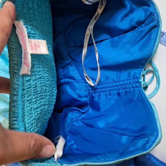 Betsey Johnson Womens Teal & Blue Ombre Silk Halter Maxi Dress Size‎ 0 Mermaid - Picture 15 of 16